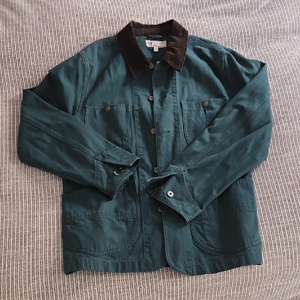 J.Crew chore jacket green Wallace and Barnes sz medium